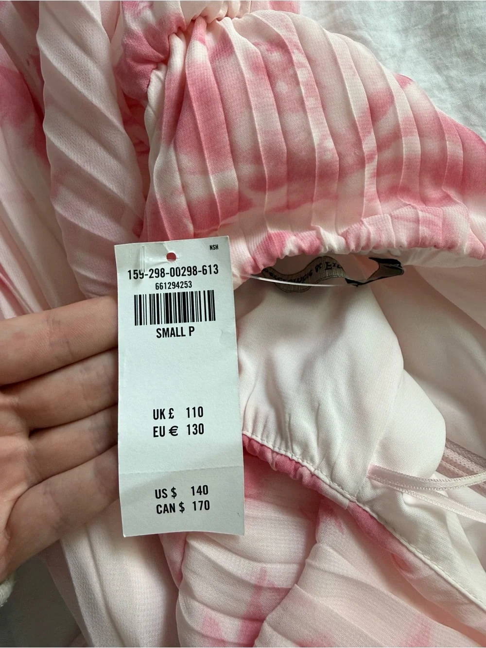 NWT Abercrombie Pink Floral Pleated Halter Dress